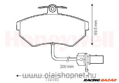 Vw Passat Első Fékbetét 2000-2005 TRW Visszajelzős