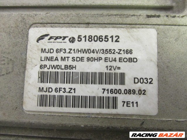 86436 Fiat Linea 1,3 16v Mjet motorvezérlő szett 51806512 2. kép