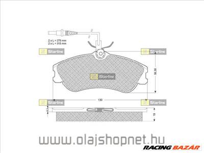 Első fékbetét (Lucas fékrenszer) Citroen Berlingo 1.9D 96-