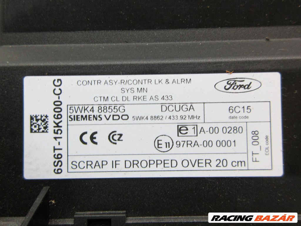 Ford Fusion  komfort elektronika 6S6T15K600CG 2. kép