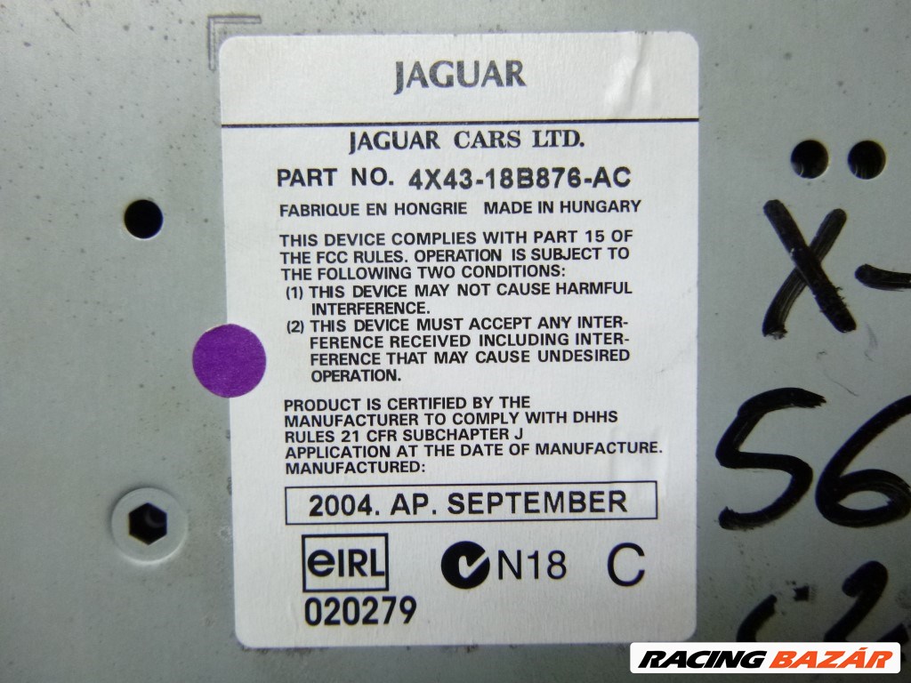 Jaguar X-type  Cd Rádió 4X4318B876AC 3. kép