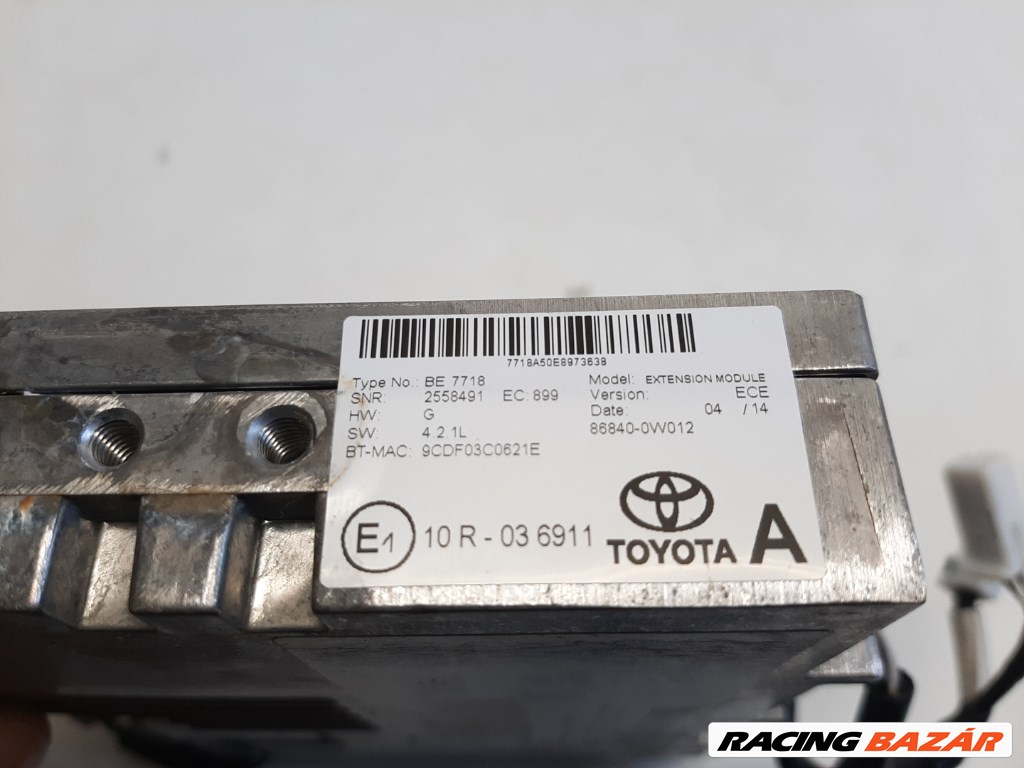 Toyota Yaris (XP130) navigáció vezérlõ 868400W012 4. kép
