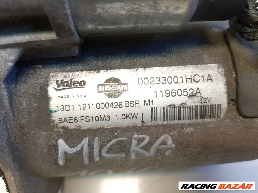 Nissan Micra (K13) önindító 00233001HC1A 6. kép