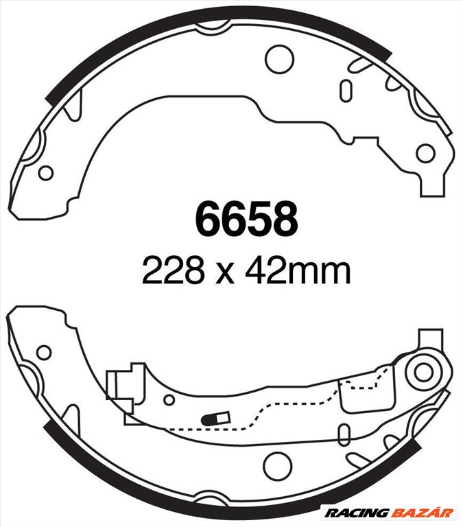 EBC 6658 Premium dobfék vagy kézifék betét garnitúra 1. kép