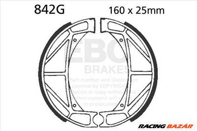 EBC 842G Premium Aramid Off-Road dobfék betét garnitúra (egy fékdobhoz)