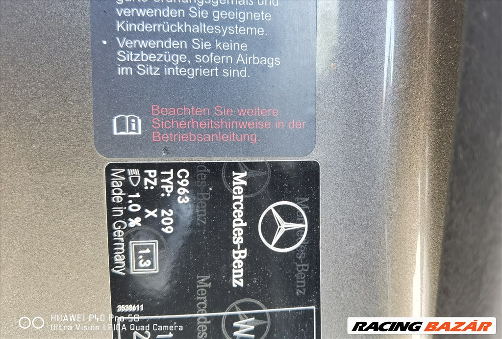 Mercedes CLK-osztály OM646 220CDI (W209) bontott alkatrészei 3. kép