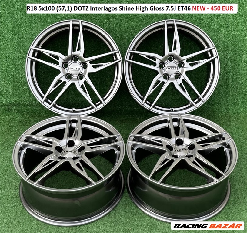 R18 5x100 (57,1) DOTZ Interlagos Shine High Gloss 7.5J ET46 NEW - 450 EUR 1. kép