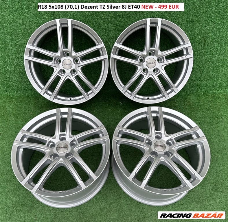 R18 5x108 (70,1) Dezent TZ Silver 8J ET40 NEW - 499 EUR / set 1. kép