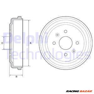 DELPHI BF548 - fékdob CHEVROLET CHEVROLET (SGM) 1. kép