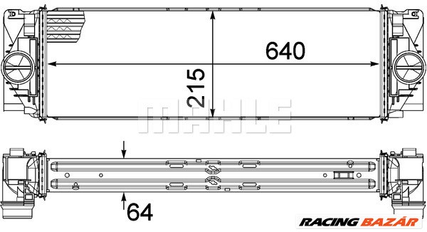 MAHLE CI 368 000P - töltőlevegő-hűtő MERCEDES-BENZ VW 1. kép