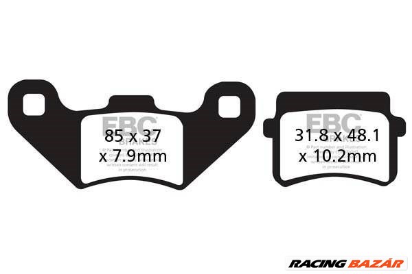 EBC SFA416 Scooter Aramid robogó fékbetét garnitúra 1. kép