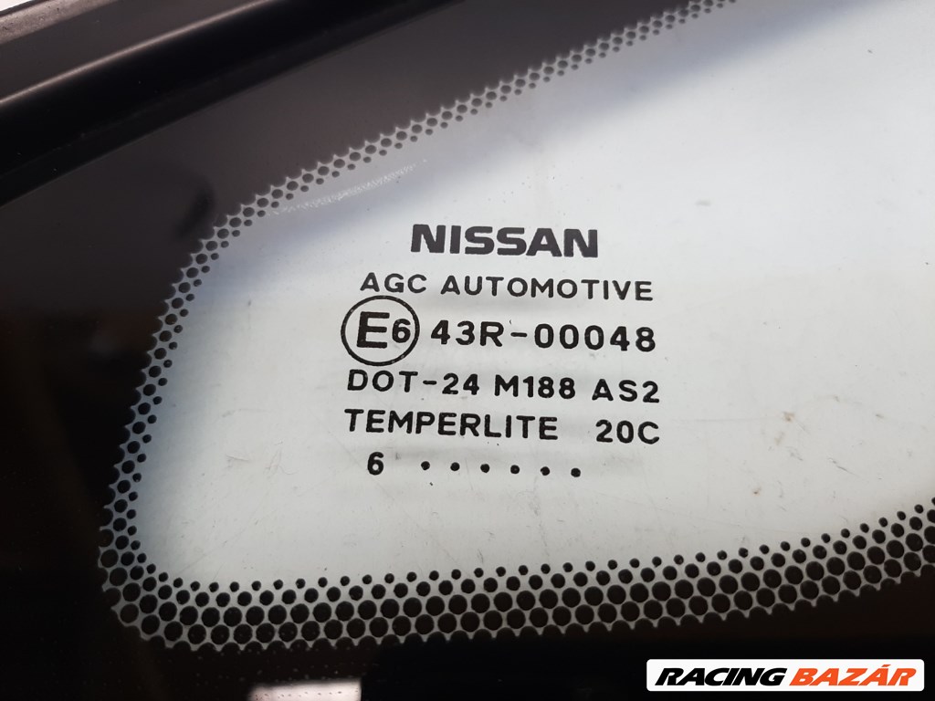 Nissan Note (E12) bal elsõ oldalfal üveg (karosszéria oldal üveg) 2. kép