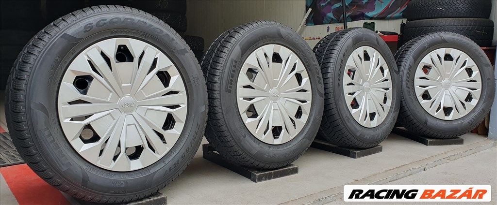 5x112 Gyári Audi Q3 lemezfelni 215/65 R17 téli gumik   /K106. 8. kép