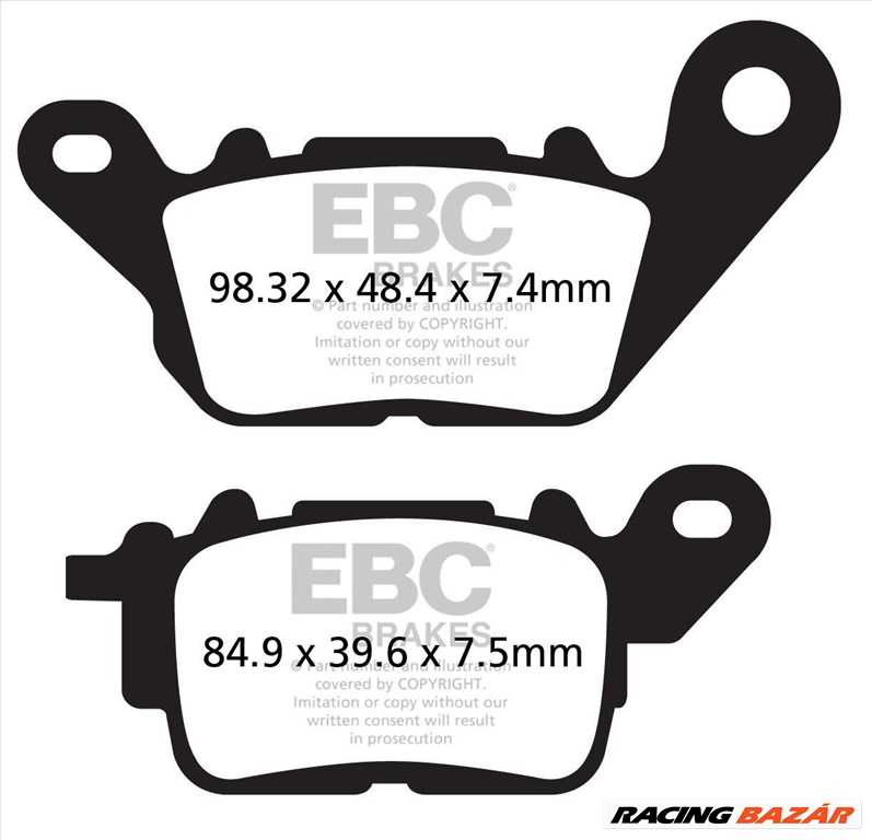 EBC SFA694 Scooter Aramid robogó fékbetét garnitúra 1. kép