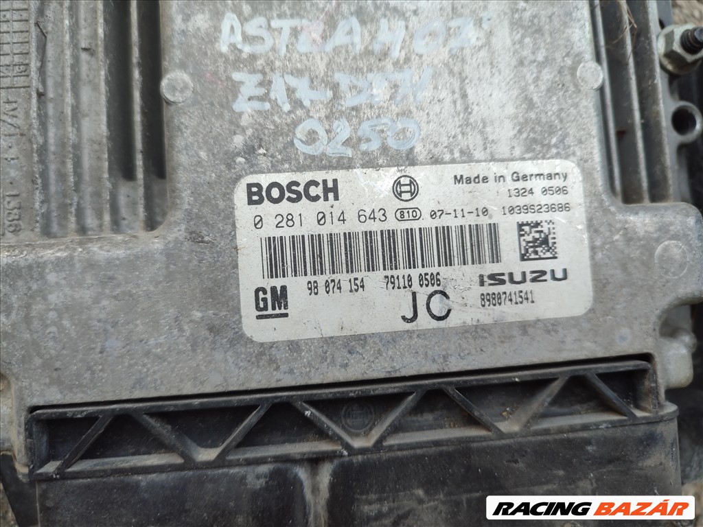 Opel Astra H 1.7 CDTI motorvezérlő elektronika Z17DTH 98074154 0281014643 2. kép
