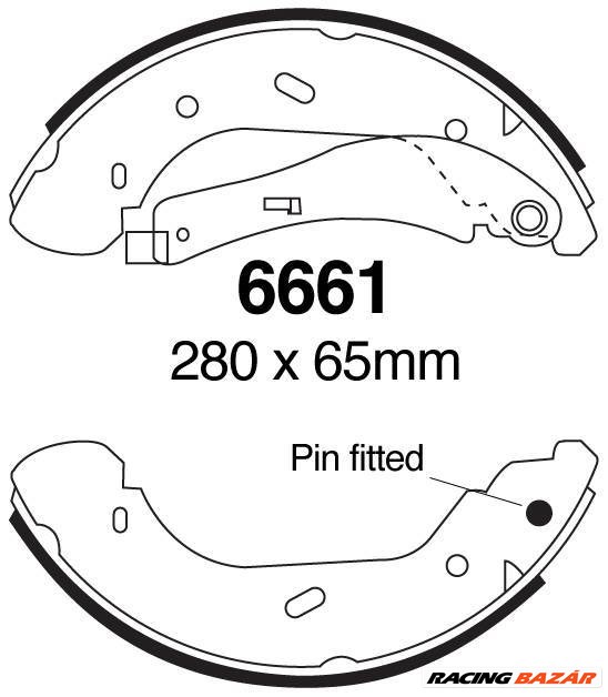 EBC 6661 Premium dobfék vagy kézifék betét garnitúra 1. kép