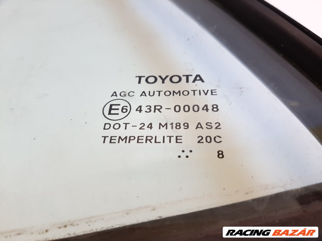 Toyota Auris (E150) bal hátsó ajtó üveg fix 2. kép