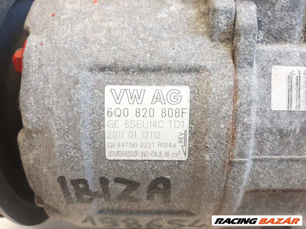 Seat Ibiza (6J) klímakompresszor 6Q0820808F 6. kép
