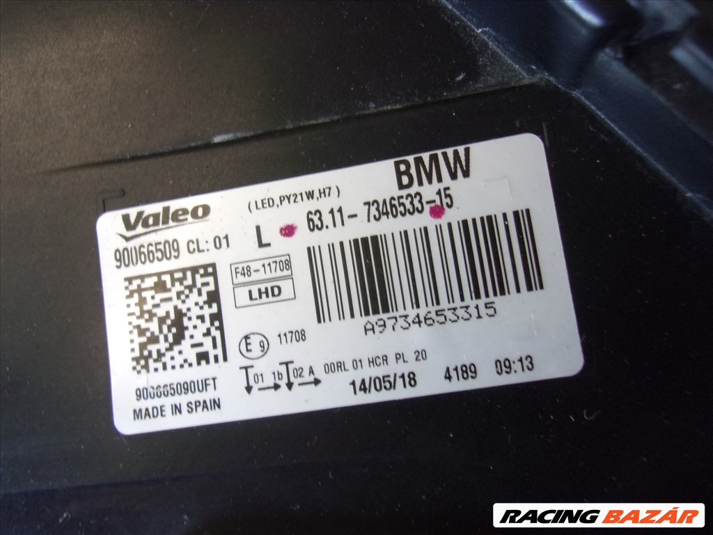 BMW 2-ES SOROZAT F45 F46 bal első fényszóró 2014-2022 63117346533 6. kép