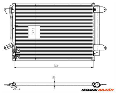 NRF 350507 - klíma kondenzátor VW