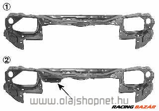 Opel Astra F Zárhíd fényszórótartó lemezekkel (Turbo)  1. kép