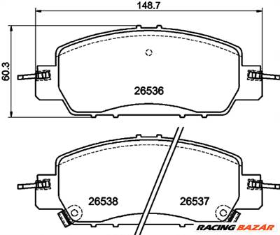 TEXTAR 2653601 - fékbetétkészlet, tárcsafék HONDA