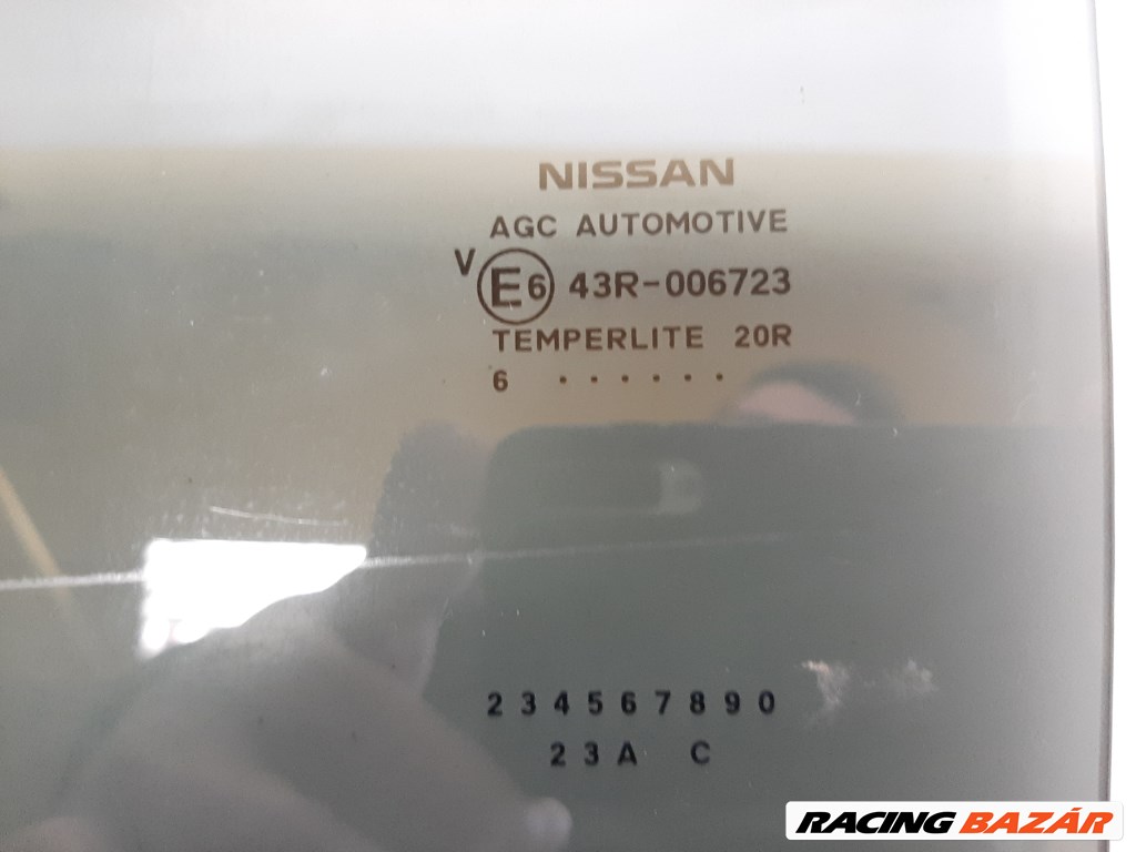 Nissan Note (E12) bal hátsó ajtó üveg lejáró 2. kép