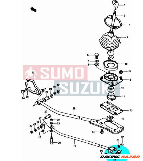 Maruti sebességváltó váltó kar persely 09305-08015 2. kép