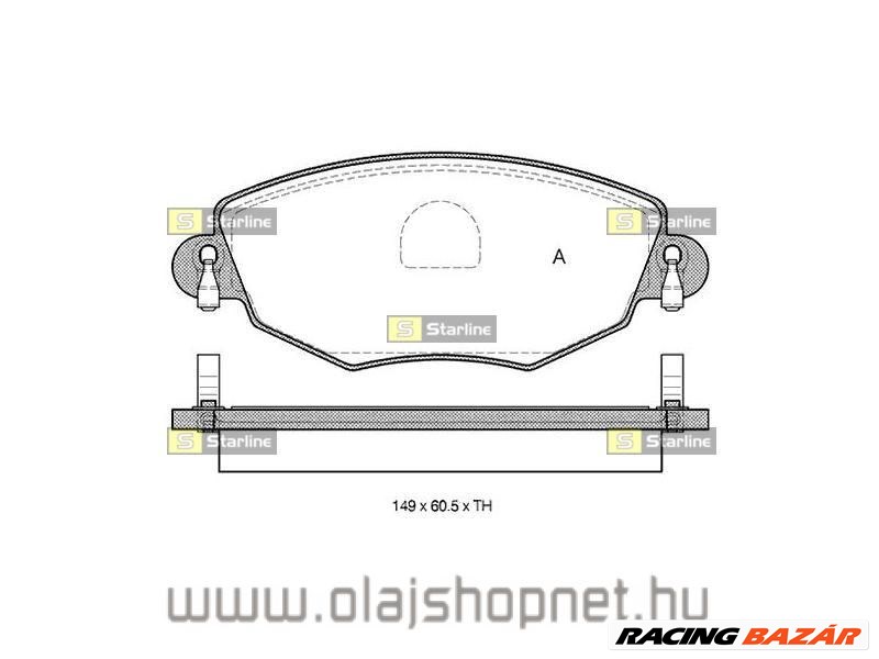 Első fékbetét Ford Mondeo 2.0 TDCI 2001-2007 1. kép