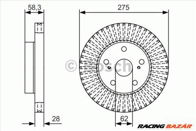 BOSCH 0 986 479 A97 - féktárcsa TOYOTA