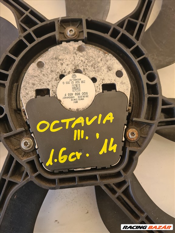 Skoda Octavia III 1.6 crtdi hűtőventilátor  5q0959455f 2. kép
