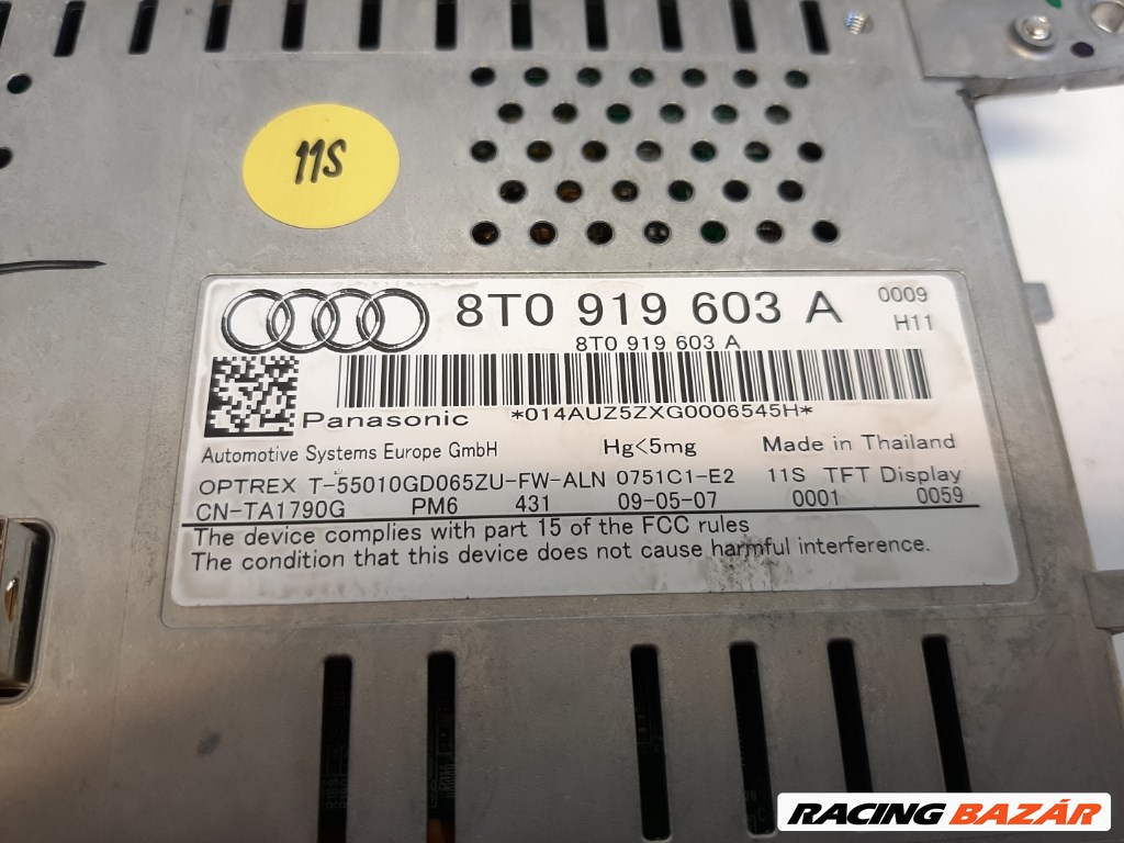Audi A5 (8T3) Lcd kijelzõ 8T0919603A 3. kép