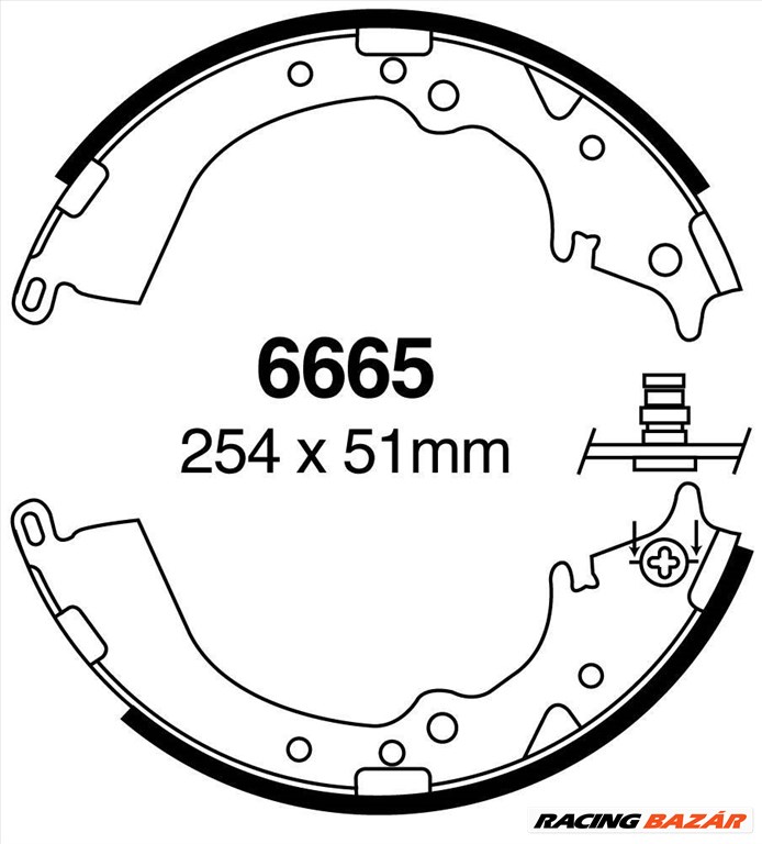 EBC 6665 Premium dobfék vagy kézifék betét garnitúra 1. kép