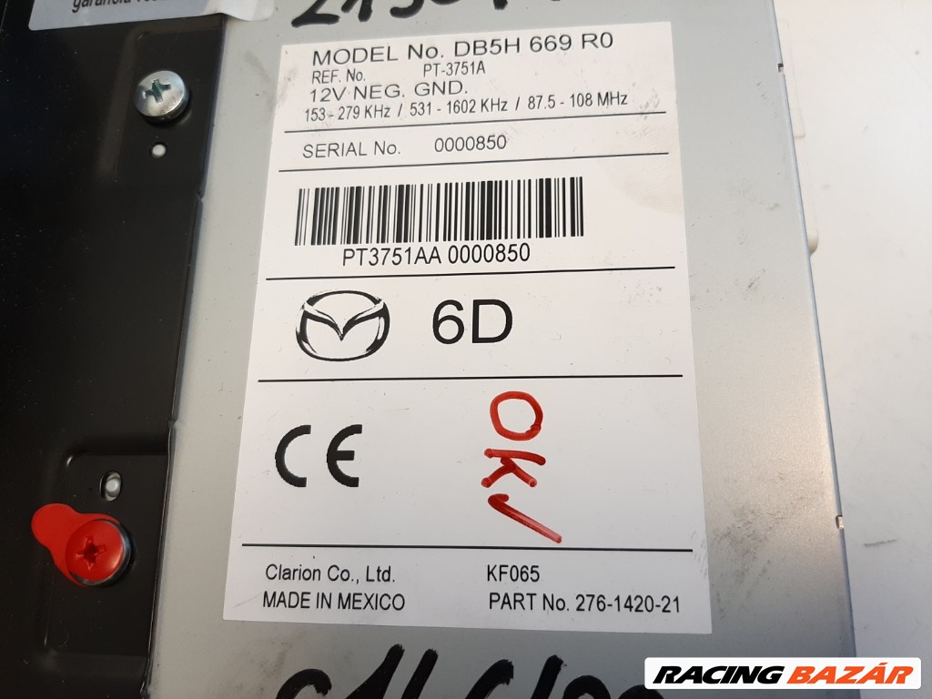 Mazda 2 (DJ) Lcd kijelzõ DB5H669R0 4. kép