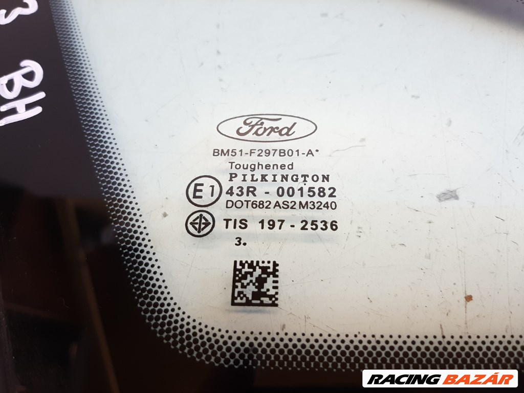 Ford Focus 4 ajtós bal hátsó oldalfal üveg (karosszéria oldal üveg) BM51F297B01A 2. kép