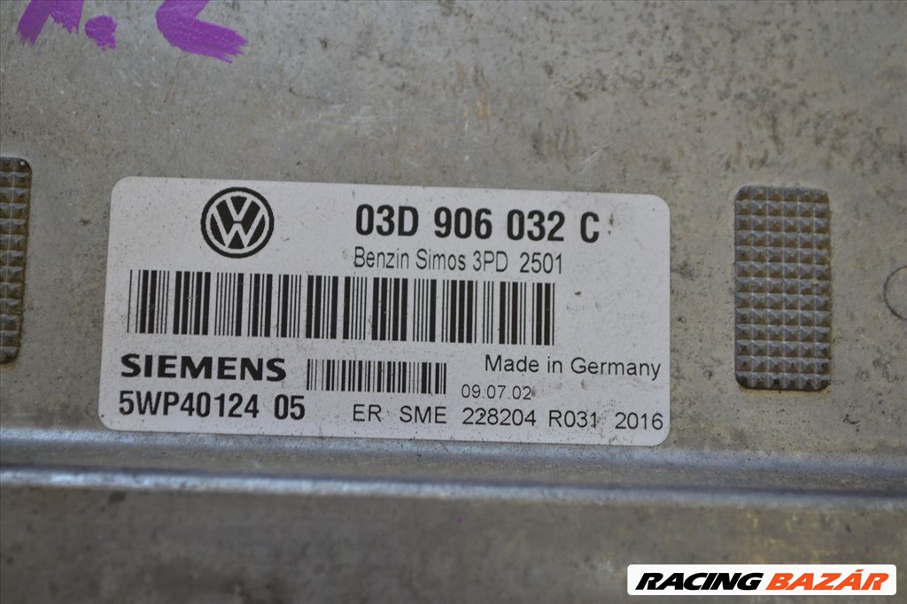 Volkswagen, Audi, Seat, Skoda 1.2 motorvezérlő! 03D906032 C, 5WP40124, SIMOS 3PD 3. kép