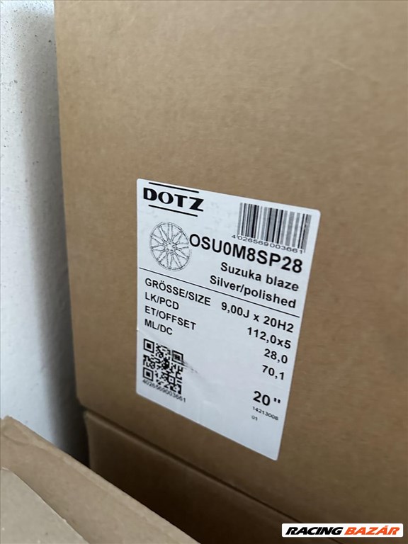R20 5x112 (70,1) DOTZ Suzuka Blaze - Silver Polished 9J ET28 NEW - 799 EUR / set  8. kép