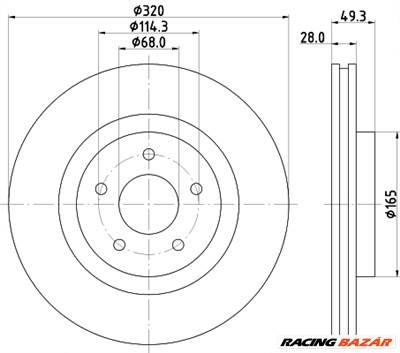 TEXTAR 92299403 - féktárcsa INFINITI NISSAN