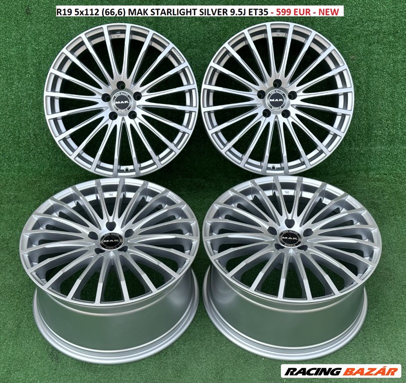 R19 5x112 (66,6) MAK Starlight Silver 9.5J ET35 - 2. kép