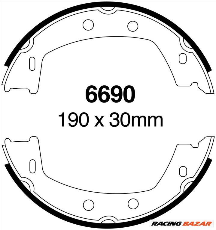 EBC 6690 Premium dobfék vagy kézifék betét garnitúra 1. kép