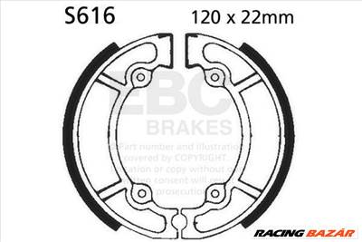 EBC S616 Premium Aramid dobfék betét garnitúra (egy fékdobhoz)