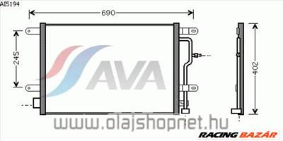 Audi A4 Légkondihűtő 03.1-ig (OE 8E0.260.403 A/B 2001-