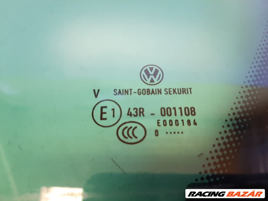 Volkswagen Golf VI 5 ajtós bal hátsó ajtó üveg fix 5K6845213F 2. kép