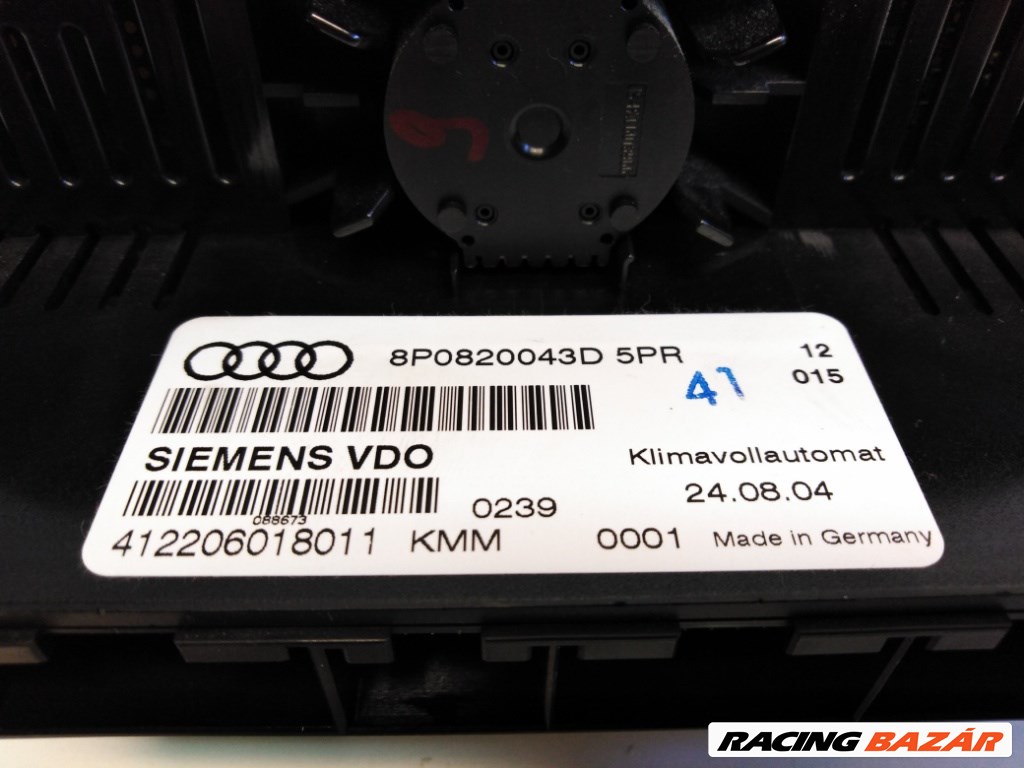 Audi A3 (8P) fûtéskapcsoló (fûtés kapcsoló) 8P0820043D 5. kép