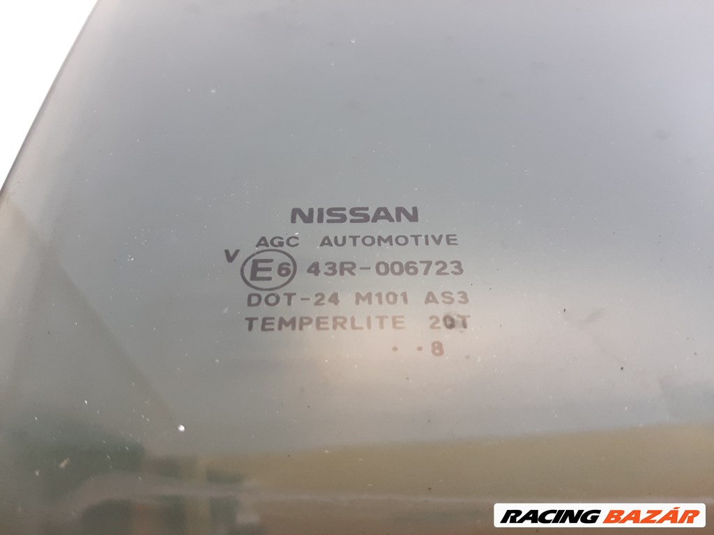 Nissan Qashqai (J10) jobb hátsó ajtó üveg lejáró 2. kép