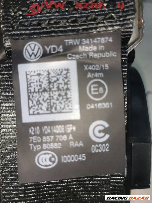 Biztonságiöv VW T5 TRANSPORTER 7e0 857 706 a 7E0 857 706 A 4. kép
