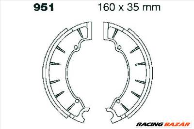 EBC 951 Premium Aramid dobfék betét garnitúra (egy fékdobhoz)