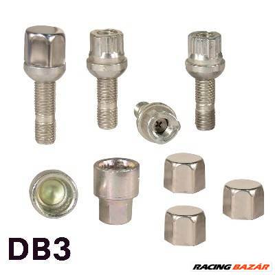 Kerékőr anya készlet, univerzális, 4db-os M12 x 1,5 Farad Locket DB3