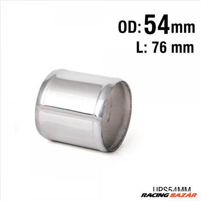 Alumínium cső idom egyenes - átmérő 54mm - hossz 76mm