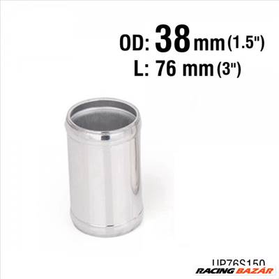 Alumínium cső idom egyenes - átmérő 38mm / 1.25" - hossz 76mm